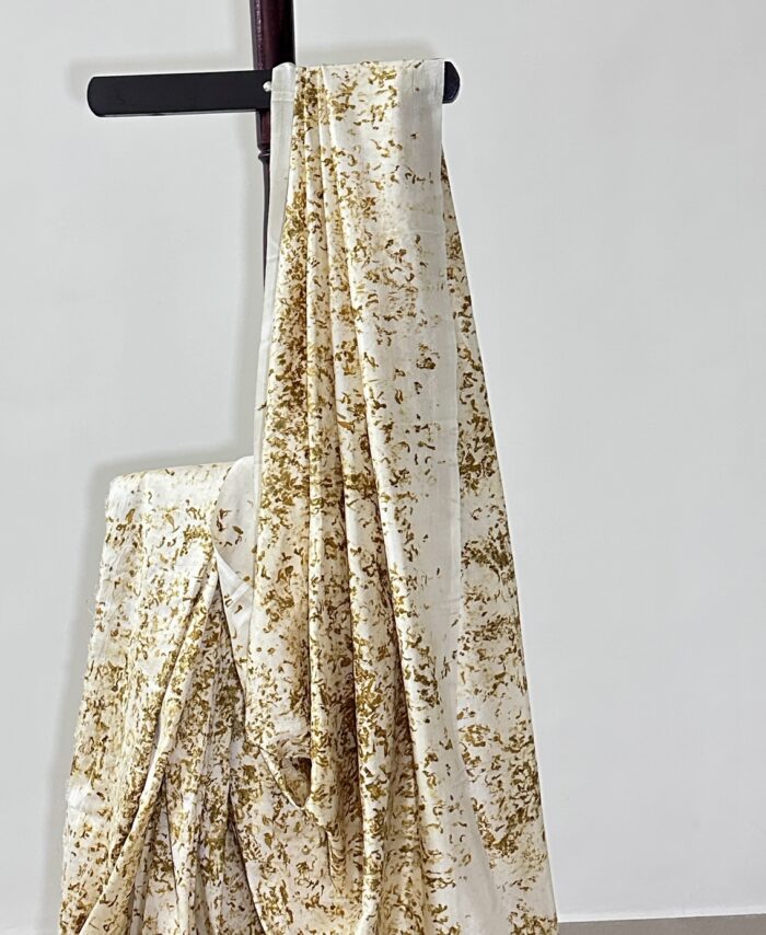 Eco Print Pure Silk White