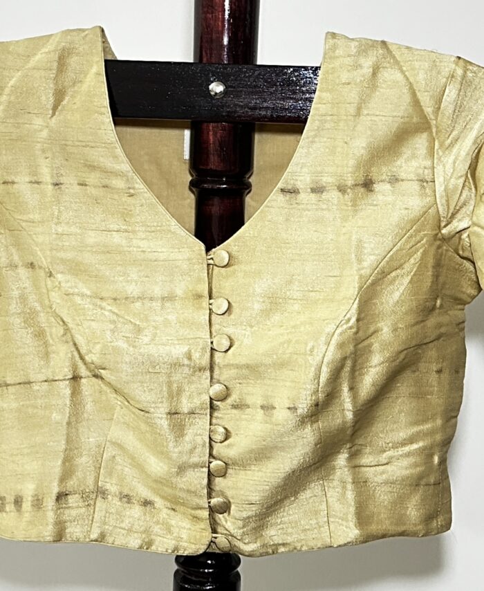 Raw Silk Blouse Beige