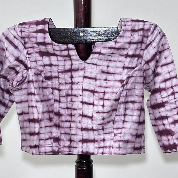 Raw Silk Blouse Brown