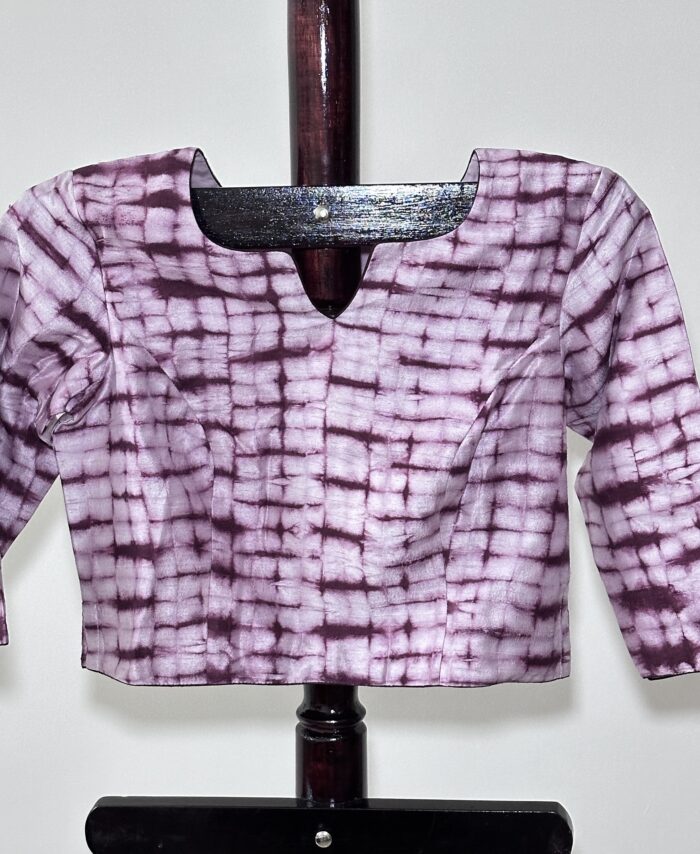 Raw Silk Blouse Brown