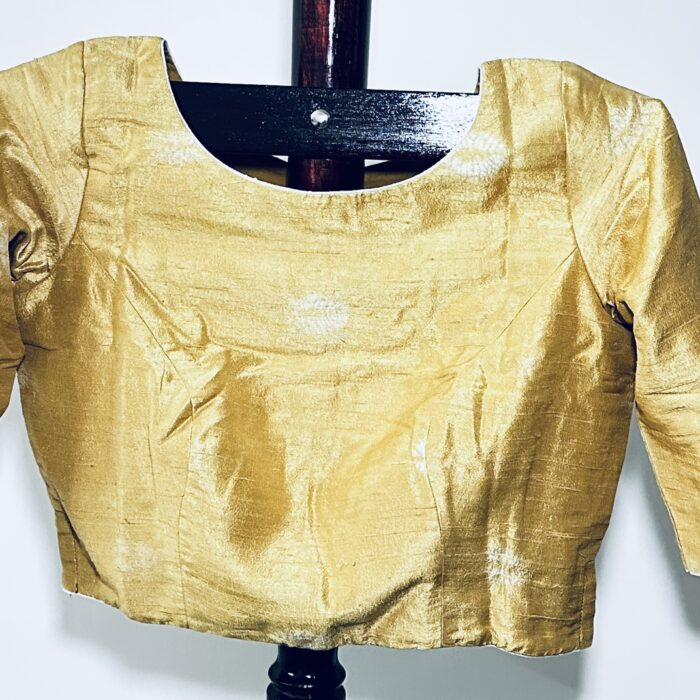 Raw Silk Blouse Goldish Yellow