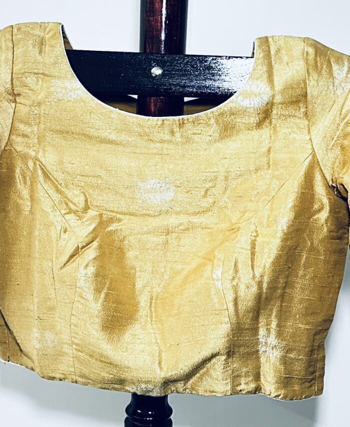 Raw Silk Blouse Goldish Yellow