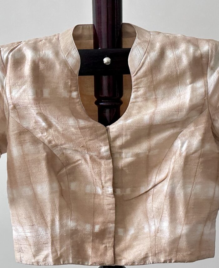 Raw Silk Blouse Shibori Tie-die