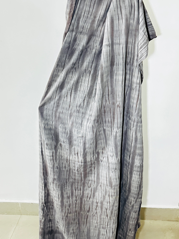 Eri Silk Fabric Dyed with Madder Using Stitch Shibori Technique